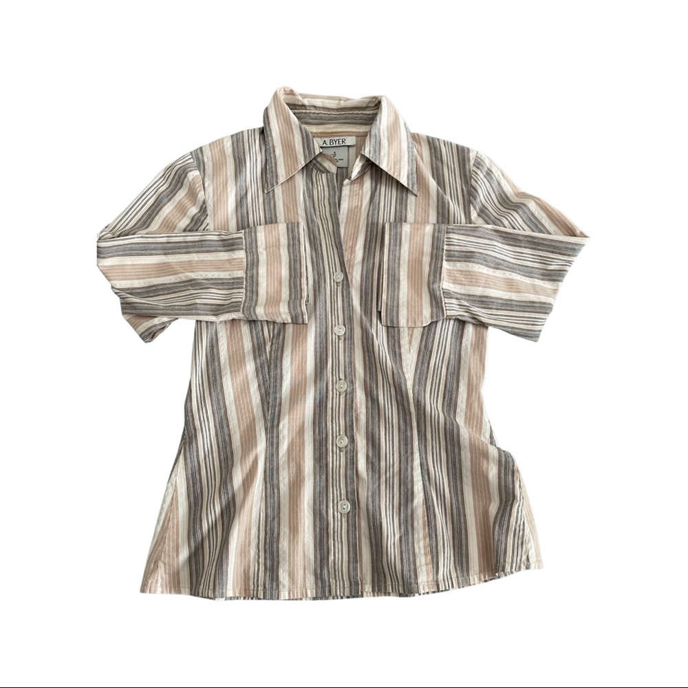 Striped button down